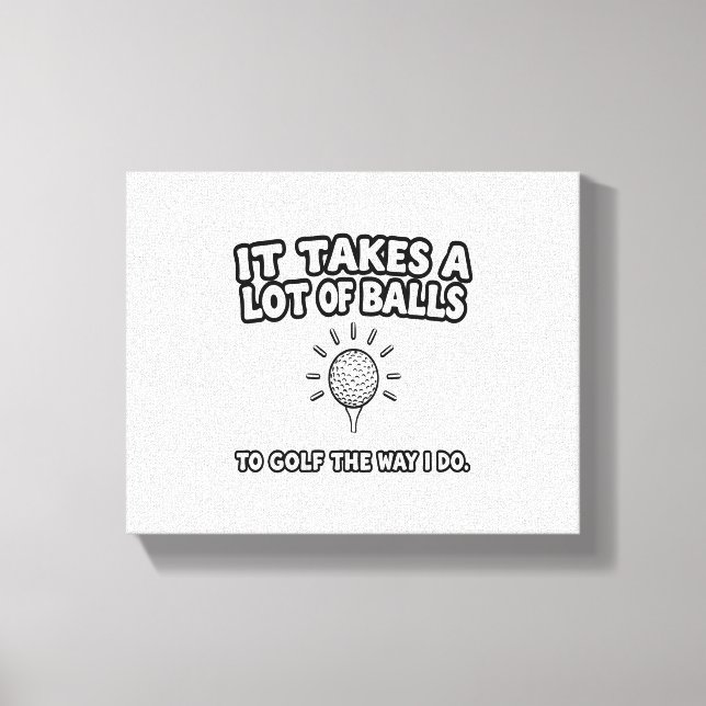 Golf Älskare T-Shirt Design Canvastryck (Framsida)