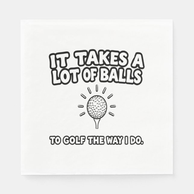 Golf Älskare T-Shirt Design Pappersservett (Framsidan)