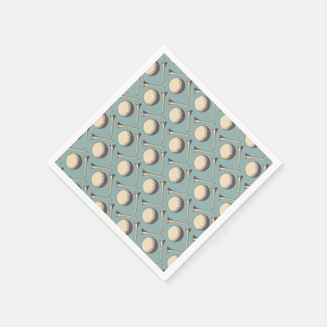 Golf Älskare (vintage) Pappersservett (Hörn)