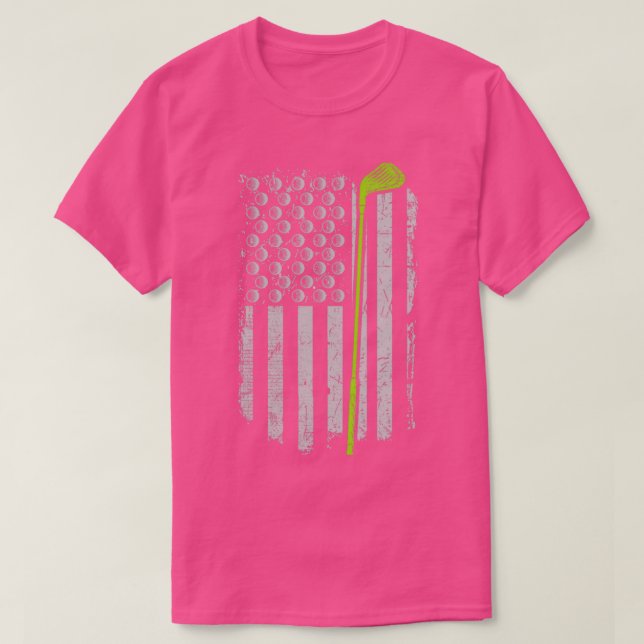 Golf American Flagga 1 T Shirt (Design framsida)