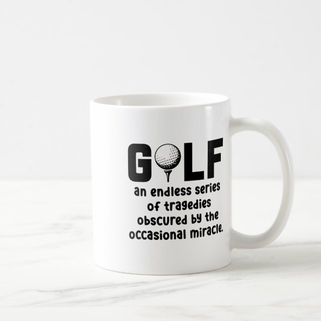 Golf an Endless Series of Tragedies Golfing Golf P Kaffemugg (Höger)