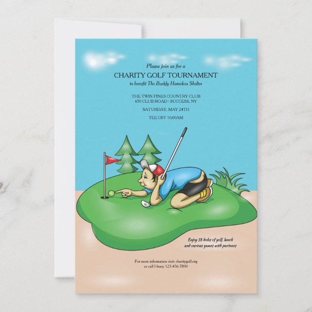 Golf Any Inbjudningar (Framsida)