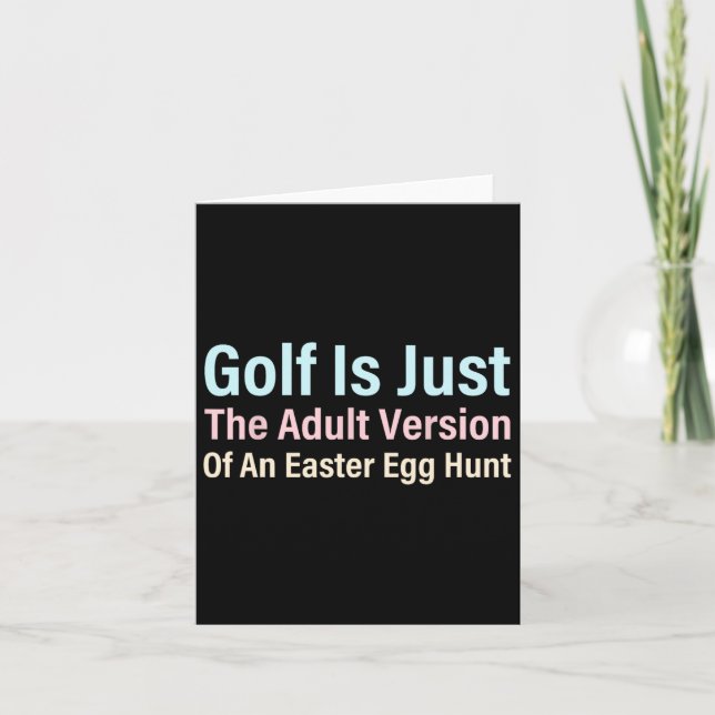 Golf är bara Vuxen av ett Påskägg HU Kort (Framsida)