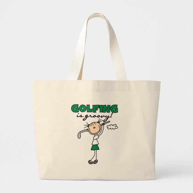 Golf är Groovy Jumbo Tygkasse (Framsidan)