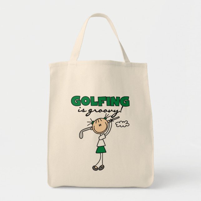Golf är Groovy T-shirts och presenter Tygkasse (Framsidan)