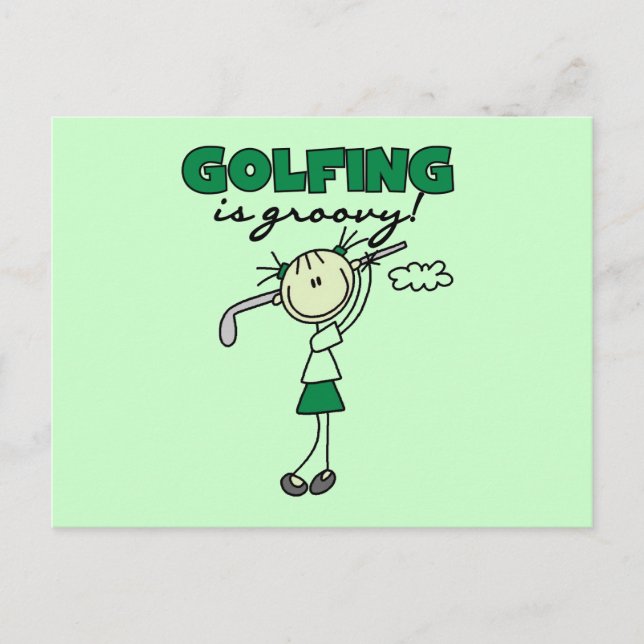Golf är Groovy Vykort (Framsida)