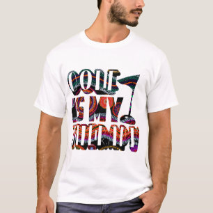 Golf är min terapeutiska underbara typografi Sport T Shirt