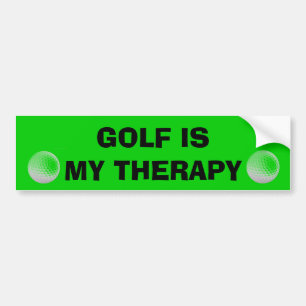 Golf är min terapi bildekal