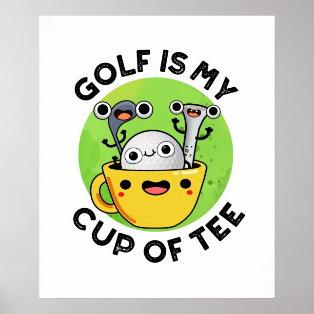 Golf är mitt Kopp på den vackra Golf Pun Poster (Framsidan)