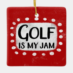 Golf är mitt Sylt-prydnadsämne Julgransprydnad Keramik