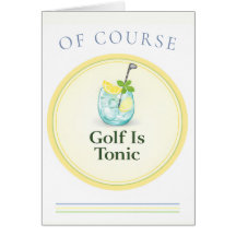 Golf är tonic Country Club Cocktail Golfkort
