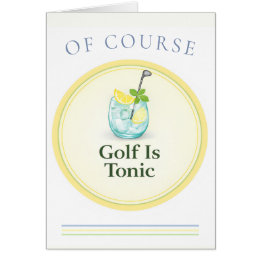 Golf är tonic Country Club Cocktail Golfkort Hälsningskort