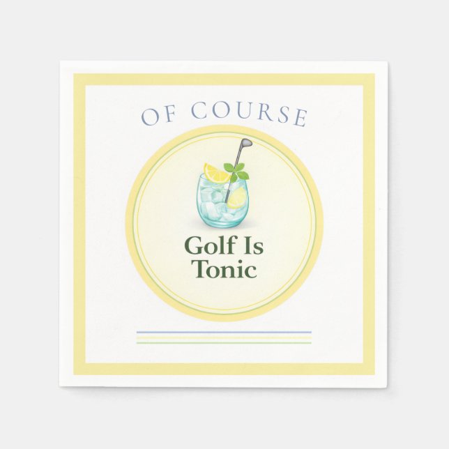 Golf är tonic | Golf tema fest dekoration Pappersservett (Framsidan)