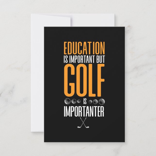 Golf är viktigt än utbildning OSA kort (Framsida)