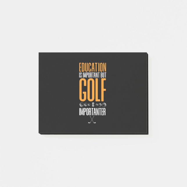 Golf är viktigt än utbildning post-it block (Framsida)