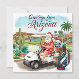 Golf Arizona julhälsning Julkort