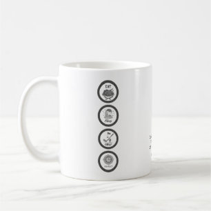 Golf Äta Sova Upprepa Golfare Personlig Kaffemugg