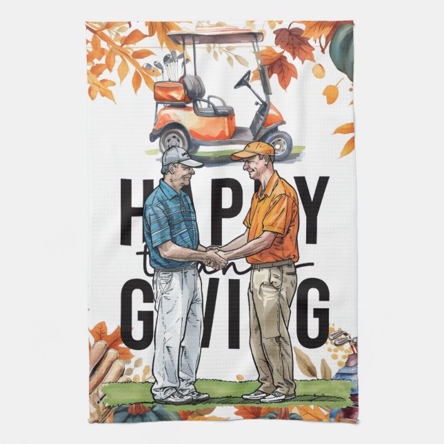 Golf Autumn Tema golfbana för golfer Kökshandduk (Vertikal)