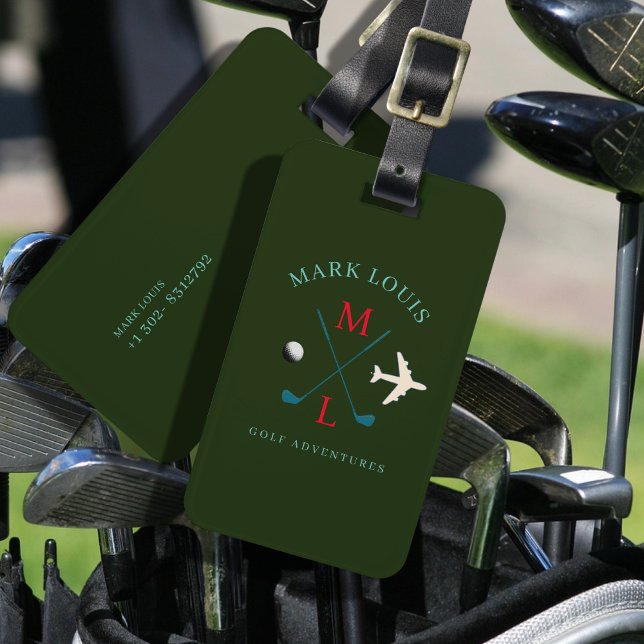 Golf Äventyr Golfer Travel Baggage Bagagebricka (Skapare uppladdad)