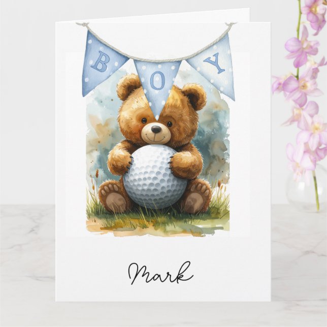 Golf Baby Boy tema på golfbana Kort (Orkide)