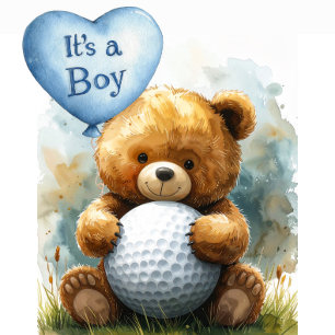Golf Baby Boy tema på golfbana Kort
