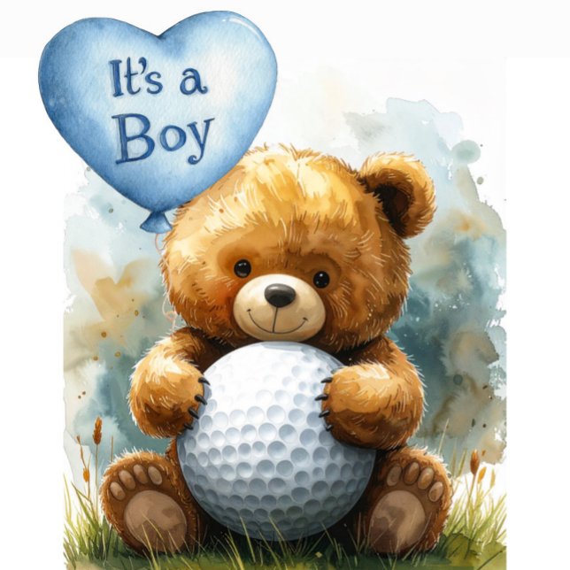 Golf Baby Boy tema på golfbana Kort (Skapare uppladdad)