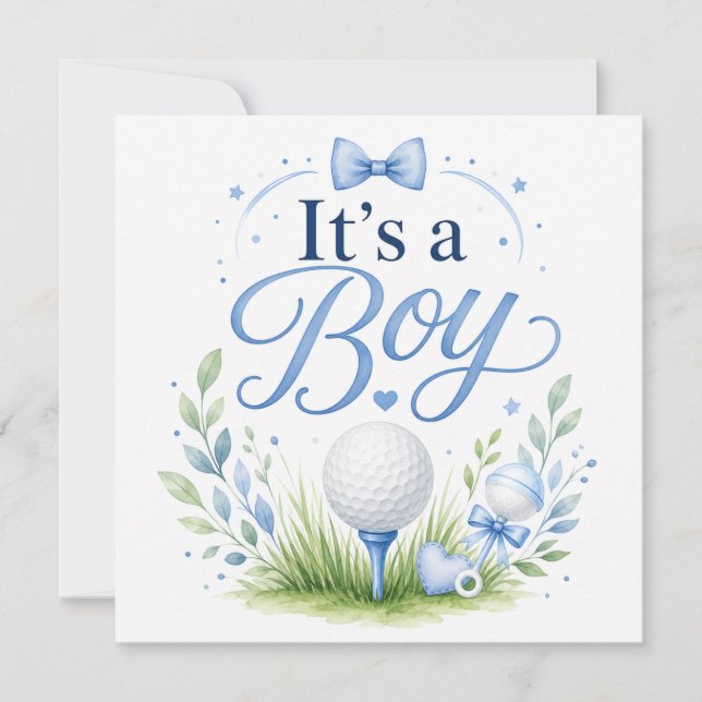 Golf Baby Pojke tema Kort  (Framsida)
