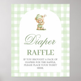 Golf baby shower blöjlotteri skylt