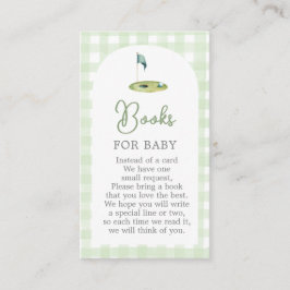 Golf Baby Shower-böcker för Baby-kort Tilläggskort