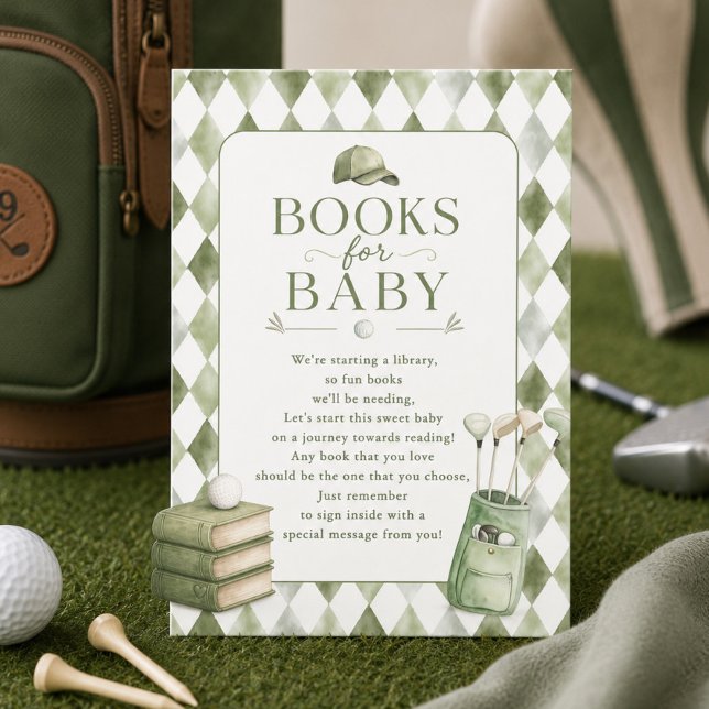 Golf Baby Shower-böcker för Baby-kort Tilläggskort (Skapare uppladdad)