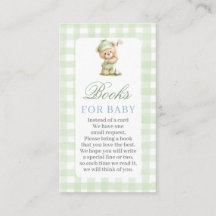 Golf Baby Shower-böcker för Baby-kort