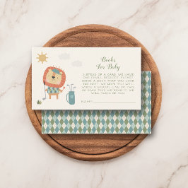 Golf Baby Shower Böcker för Bebis Little Putter Tilläggskort