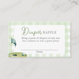 Golf Baby Shower Diaper Raffle Card Tilläggskort