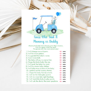 Golf Baby Shower gissar vem som sa att det spelade