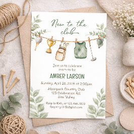 Golf Baby Shower Inbjudan | Ny i klubben Baby