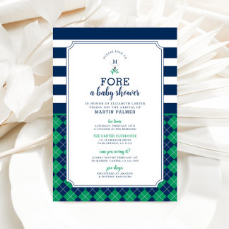 Golf Baby Shower Invitation Inbjudningar