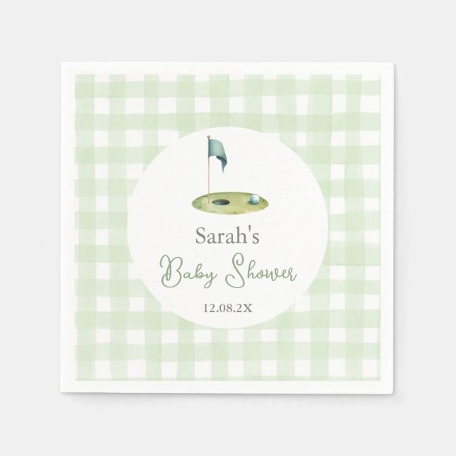 Golf Baby Shower Napkins Pappersservett (Framsidan)