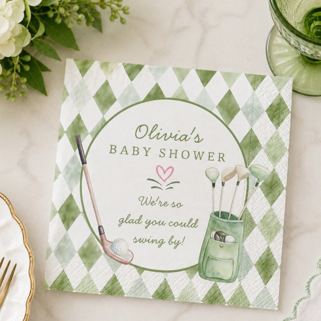 Golf Baby Shower Pappersservett (Skapare uppladdad)