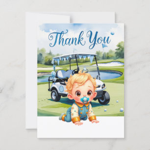 Golf Baby Shower Pojke tema Vykort