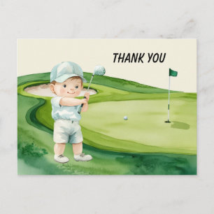 Golf Baby Shower Pojke tema Vykort