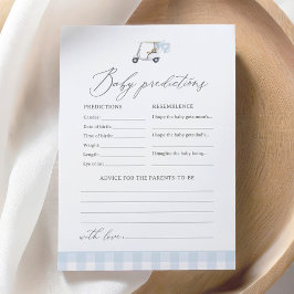 Golf Baby Shower Predictions and Advice Inbjudningar