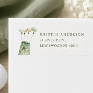 Golf Baby Shower Returadressetikett Returadress Etikett