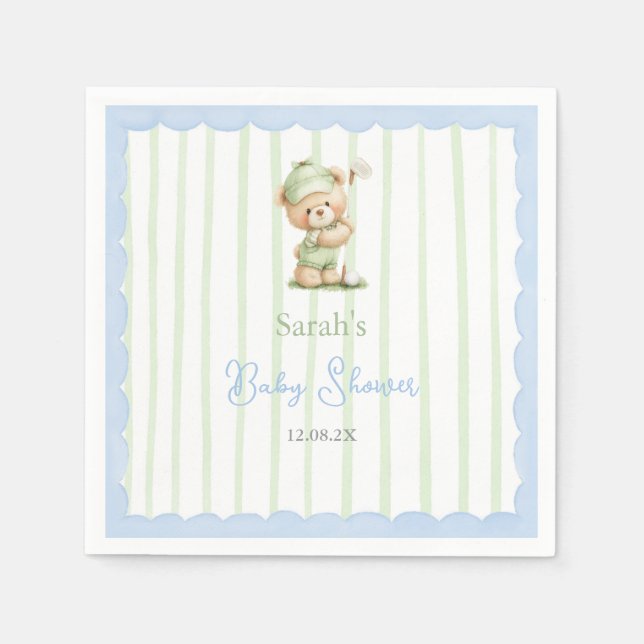 Golf Baby Shower Servetter (Framsidan)
