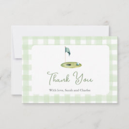 Golf  Baby Shower Thank You Card Tack Kort