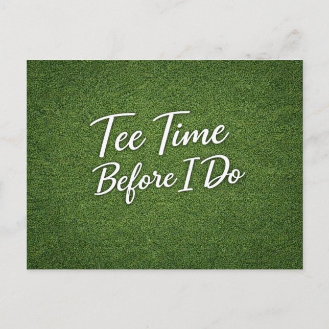 Golf Bachelor Par-Tee Golf Temainbjudan | Tee Time Inbjudan Vykort (Framsida)