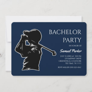 Golf Bachelor Party - golf outting Classic Snyggt Inbjudningar