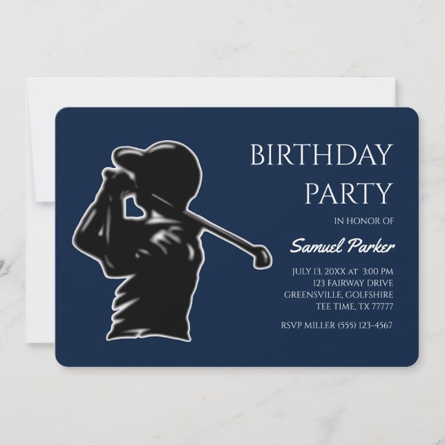 Golf Bachelor Party - golf outting Classic Snyggt Inbjudningar (Framsida)