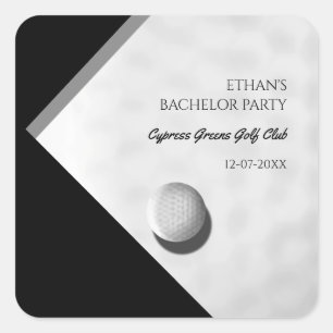 Golf Bachelor Party - Golfing resa Classic Snyggt Fyrkantigt Klistermärke