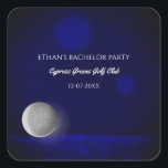 Golf bachelor Party - golfing resa Navy blue golf Fyrkantigt Klistermärke<br><div class="desc">En snyggt och ett mångsidigt tillbehör för att lägga till en personlig vid firande. Det här klistermärket har en elegant utformning med en coola som illustrerar ett golf boll mot en solig golfbana, som fångar idrottens innersta väsen i en lugn och en klassisk ton. Stämningen kommer att vara både sofistikerad...</div>