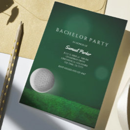 Golf Bachelor Party Grönt - Golf Boll - Golfers Inbjudningar